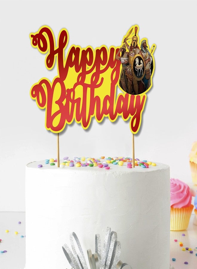 Seyal® Birthday Party Decoration - Age of Empire Mobile Game Happy Birthday Cake Topper